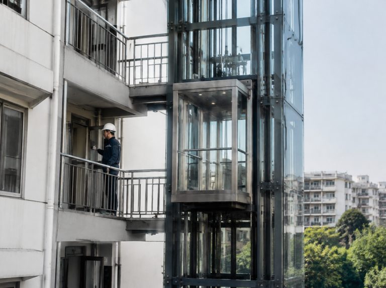 南宁旧楼加建观光电梯